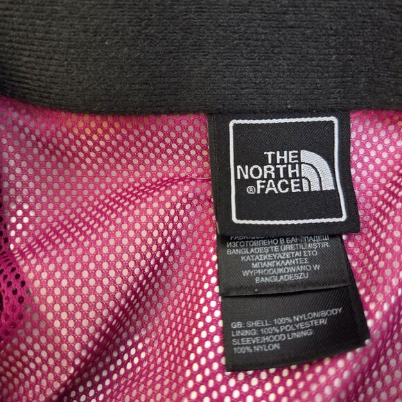 The North Face HyVent Windbreaker/Rain Jacket Woman's M Hooded Shell Gray/Pink - Picture 7 of 12